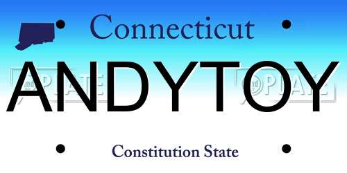 ANDYTOY Connecticut License Plate