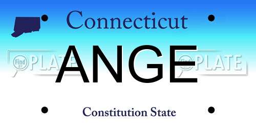 ANGE Connecticut License Plate