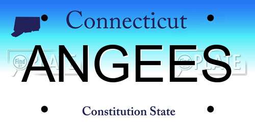 ANGEES Connecticut License Plate