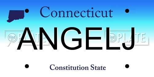 ANGELJ Connecticut License Plate
