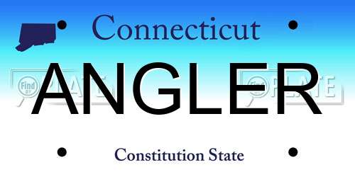 ANGLER Connecticut License Plate