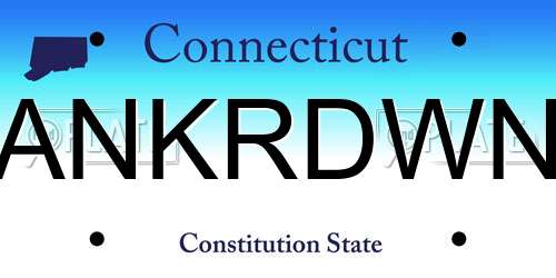ANKRDWN Connecticut License Plate