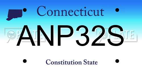 ANP32S Connecticut License Plate