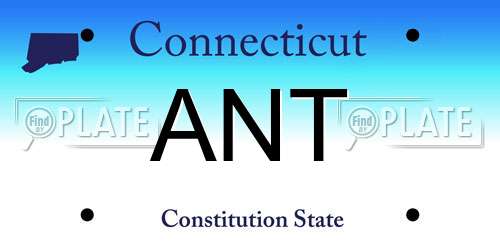 ANT Connecticut License Plate