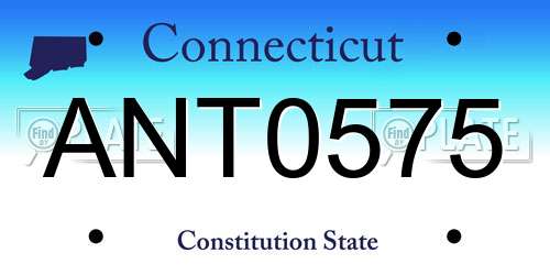 ANT0575 Connecticut License Plate