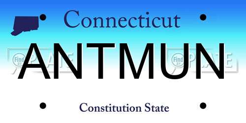 ANTMUN Connecticut License Plate