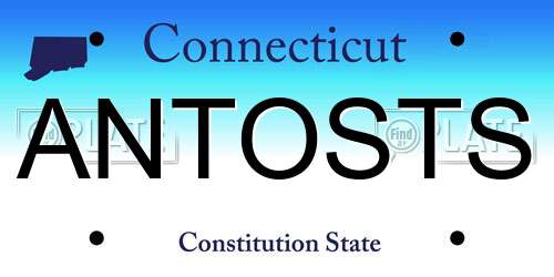 ANTOSTS Connecticut License Plate