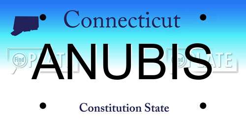 ANUBIS Connecticut License Plate