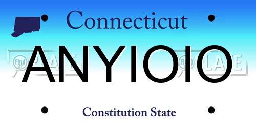 ANYIOIO Connecticut License Plate
