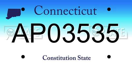 AP03535 Connecticut License Plate