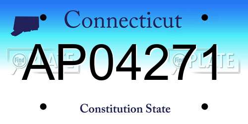 AP04271 Connecticut License Plate