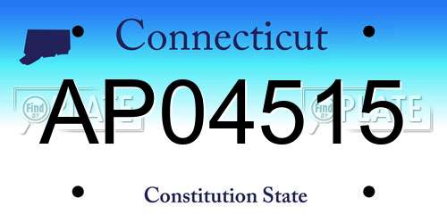AP04515 Connecticut License Plate
