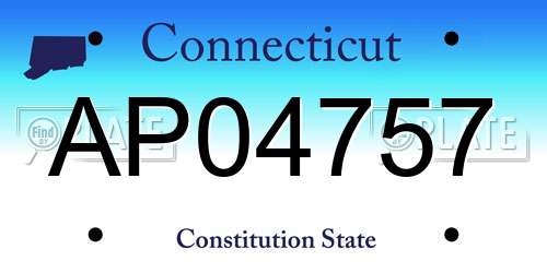 AP04757 Connecticut License Plate