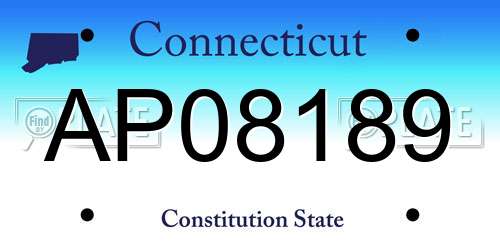 AP08189 Connecticut License Plate