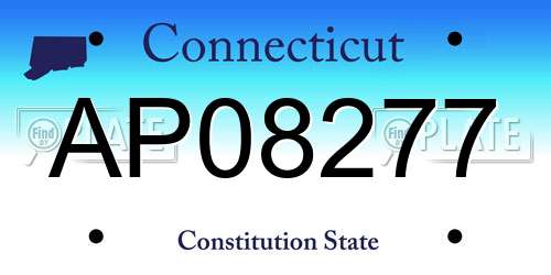 AP08277 Connecticut License Plate