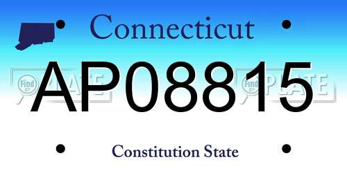 AP08815 Connecticut License Plate