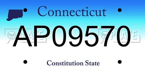 AP09570 Connecticut License Plate