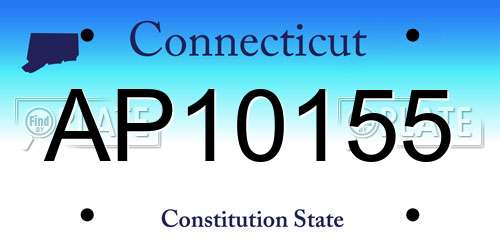 AP10155 Connecticut License Plate