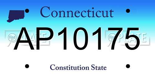 AP10175 Connecticut License Plate