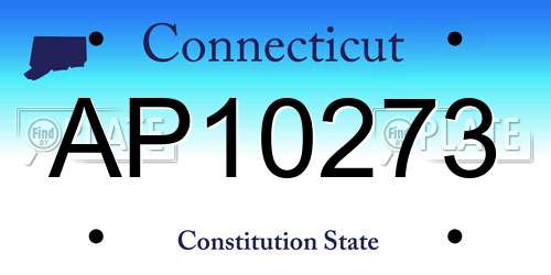 AP10273 Connecticut License Plate