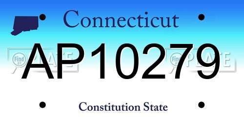 AP10279 Connecticut License Plate
