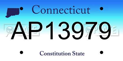 AP13979 Connecticut License Plate