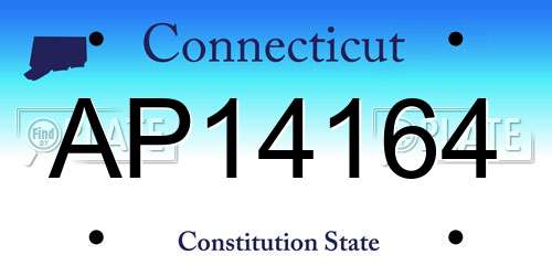 AP14164 Connecticut License Plate