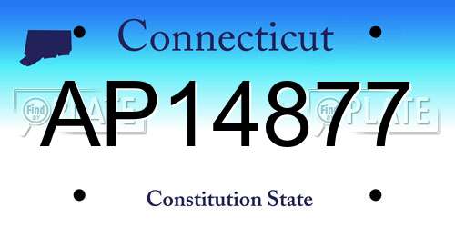 AP14877 Connecticut License Plate