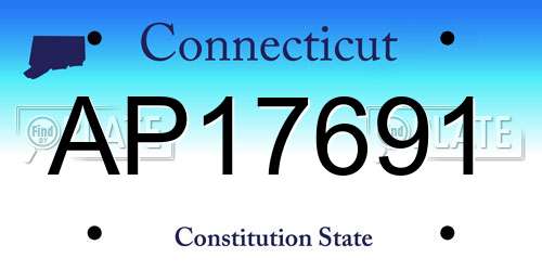 AP17691 Connecticut License Plate