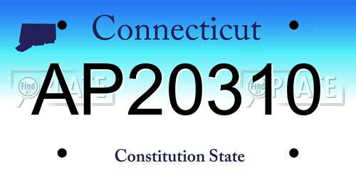 AP20310 Connecticut License Plate