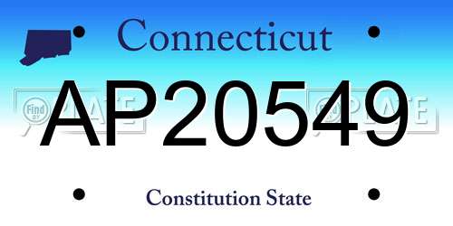 AP20549 Connecticut License Plate