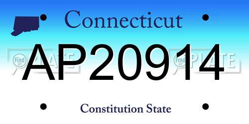 AP20914 Connecticut License Plate