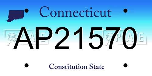 AP21570 Connecticut License Plate