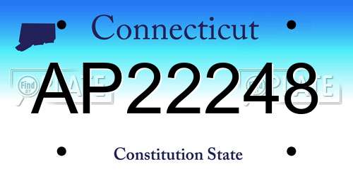 AP22248 Connecticut License Plate