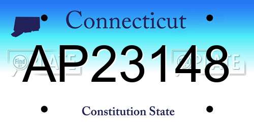 AP23148 Connecticut License Plate