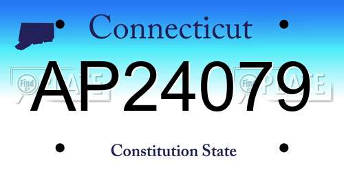 AP24079 Connecticut License Plate