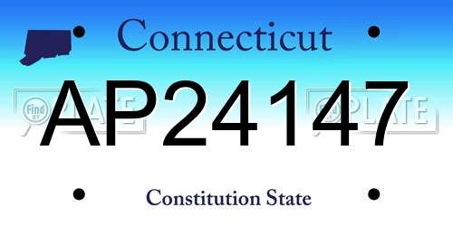 AP24147 Connecticut License Plate