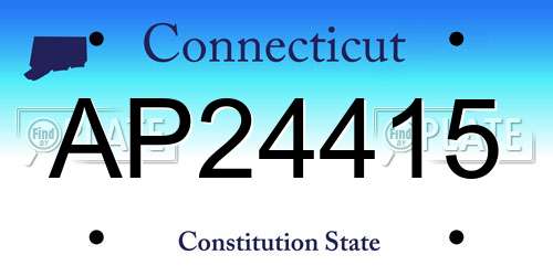 AP24415 Connecticut License Plate