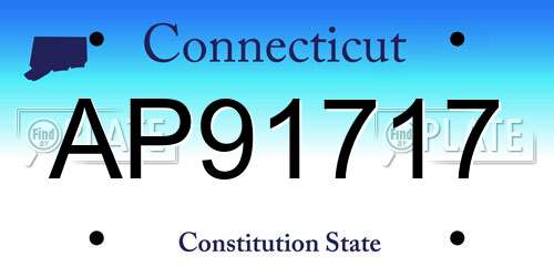 AP91717 Connecticut License Plate