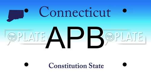 APB Connecticut License Plate