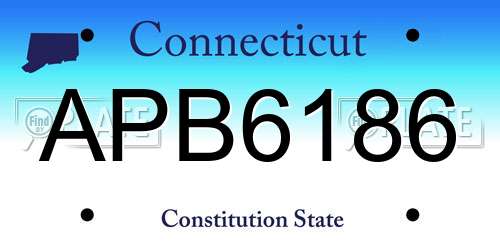 APB6186 Connecticut License Plate