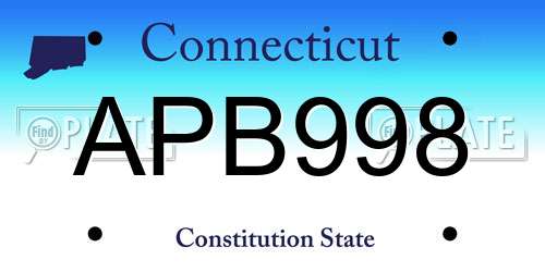APB998 Connecticut License Plate
