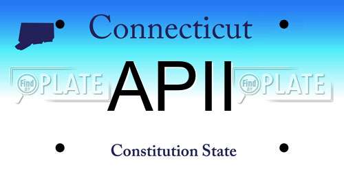 APII Connecticut License Plate