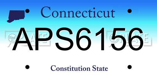 APS6156 Connecticut License Plate