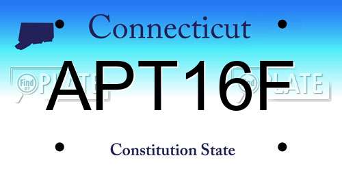 APT16F Connecticut License Plate