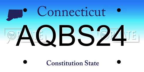 AQBS24 Connecticut License Plate