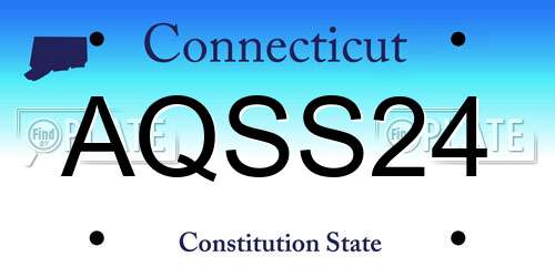 AQSS24 Connecticut License Plate
