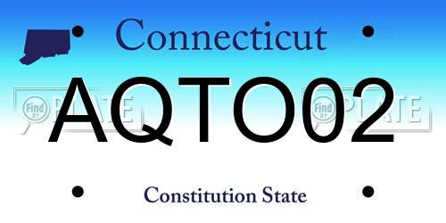 AQTO02 Connecticut License Plate