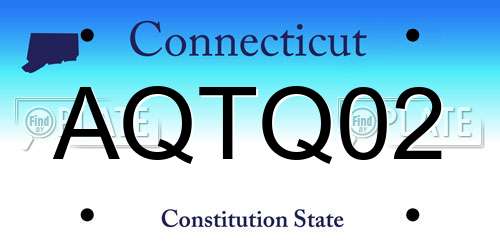 AQTQ02 Connecticut License Plate
