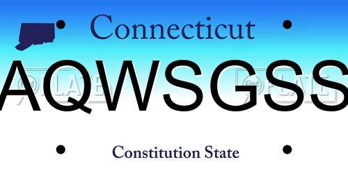 AQWSGSS Connecticut License Plate